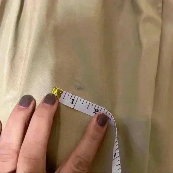 BP Faux Leather Tan Side Slit Mini Skirt Size M - Picture 2 of 6